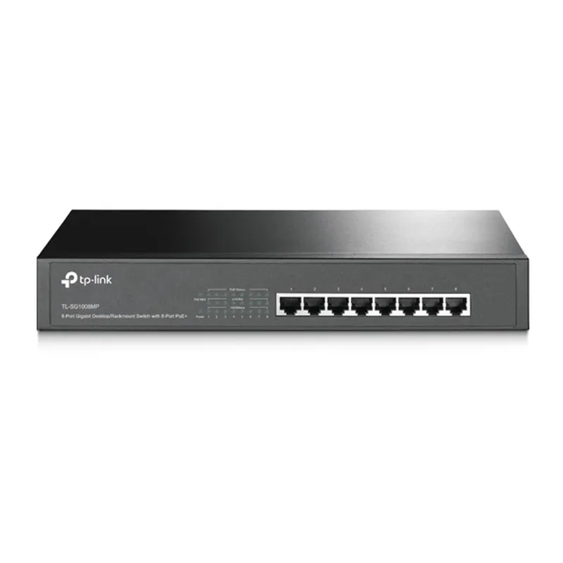 TP-LINK TL-SG1008MP 8-Port Gigabit Desktop/Rackmount Switch with 8-Port PoE+ TP-LINK TL-SG1008MP 8-Port Gigabit Desktop/Rackmount Switch with 8-Port PoE+