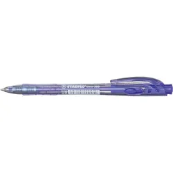 STABILO Golyóstoll, 0,38 mm, nyomógombos, STABILO "Liner 308", lila