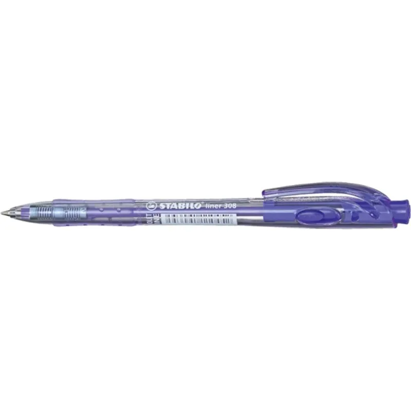 STABILO Golyóstoll, 0,38 mm, nyomógombos, STABILO "Liner 308", lila STABILO Golyóstoll, 0,38 mm, nyomógombos, STABILO "Liner 308", lila