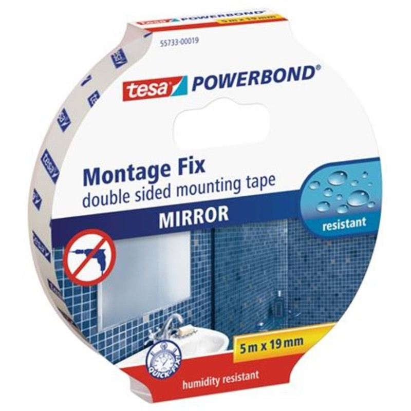 Tesa 55733 5mx19 mm tükörragasztós montázsszalag Tesa 55733 5mx19 mm tükörragasztós montázsszalag
