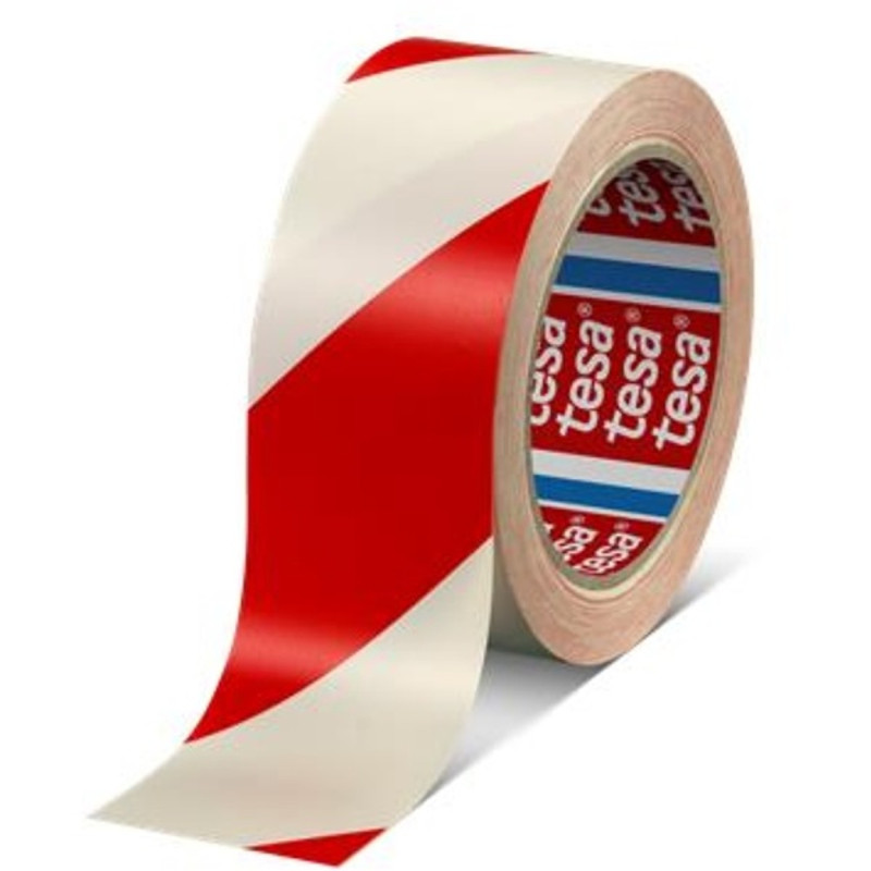 Tesa 60760-92 33mx50mm piros/fehér jelölőszalag Tesa 60760-92 33mx50mm piros/fehér jelölőszalag