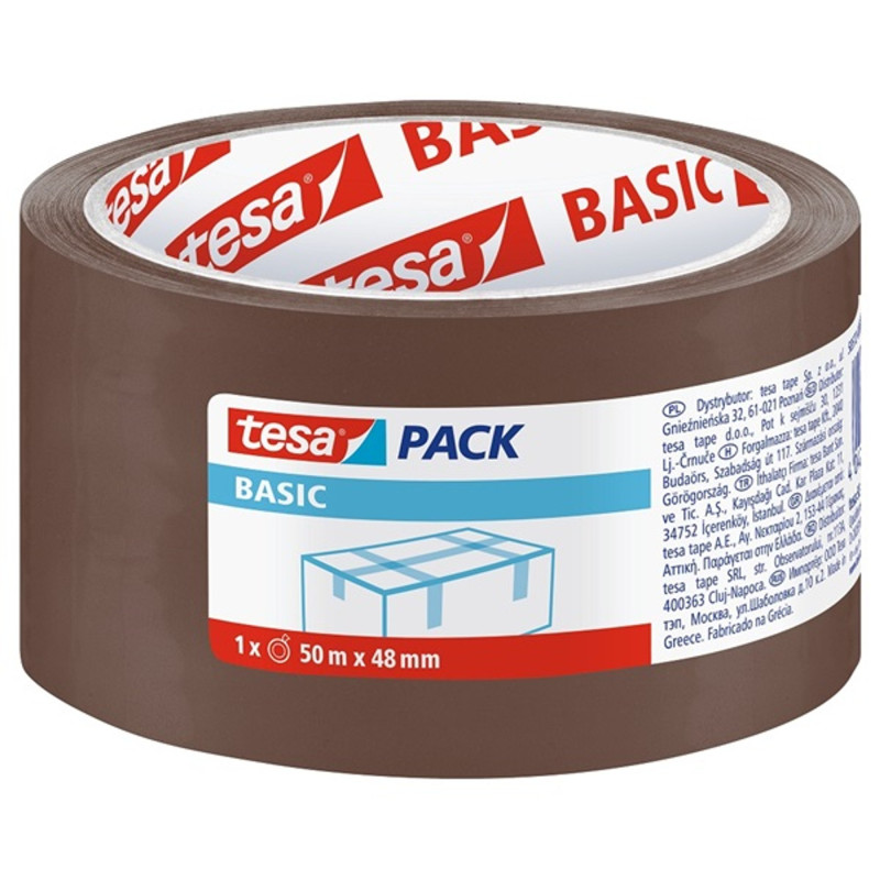 Tesa Basic 58573 48mmx50 m barna csomagzáró szalag Tesa Basic 58573 48mmx50 m barna csomagzáró szalag