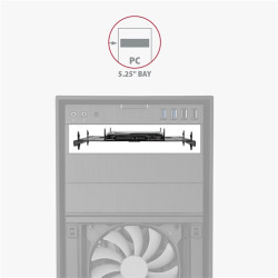 Axagon RHD-435 5,25" SATA3 beépítő keret fekete