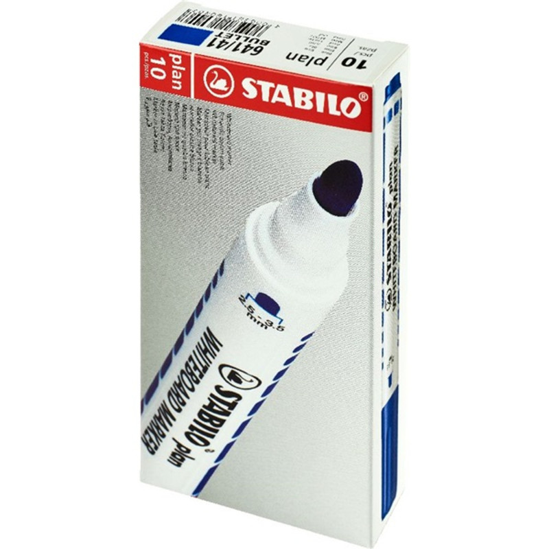 Stabilo Plan 10db/csomag kék gömb hegyű táblafilc Stabilo Plan 10db/csomag kék gömb hegyű táblafilc