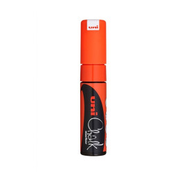 UNI Chalk Marker Pen PWE-8K Broad Chisel Tip - Fluorescent Orange