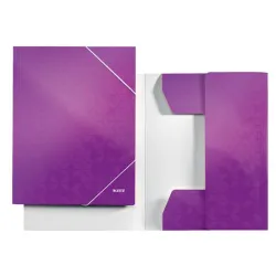 Leitz WOW karton gumis mappa lila (39820062)