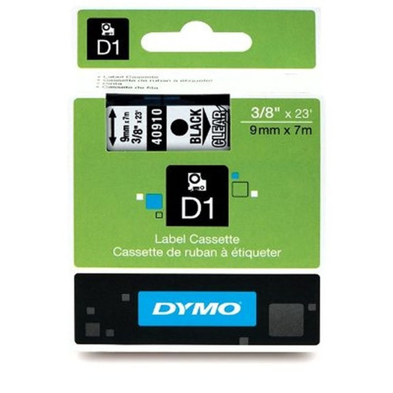 Dymo D1 9mmx7m fekete/áttetsző feliratozógép szalag Dymo D1 9mmx7m fekete/áttetsző feliratozógép szalag
