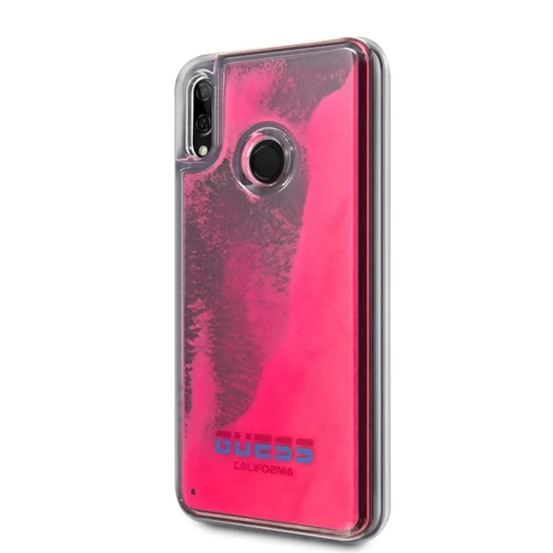 Guess Huawei Psmart sötétben világító átlátszó pink homok tok Guess Huawei Psmart sötétben világító átlátszó pink homok tok