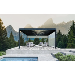 IRIS PS-104WH fehér pergola oldalfal 4 m