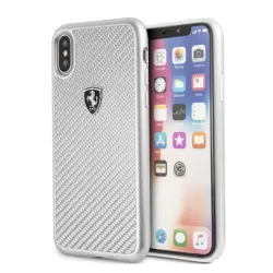 Ferrari Heritage iPhone X/XS valódi karbon kemény ezüst tok