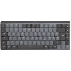 LOGITECH MX Mechanical Mini Minimalist Wireless Illuminated Keyboard - GRAPHITE - (UK) - 2.4GHZ/BT - N/A - EMEA - TACTILE