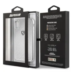 Ferrari Heritage iPhone X/XS valódi karbon kemény ezüst tok