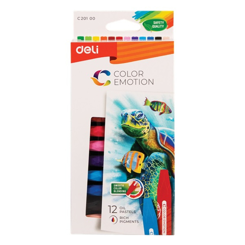 Deli Color Emotion 12db/csomag olajpasztellkréta Deli Color Emotion 12db/csomag olajpasztellkréta