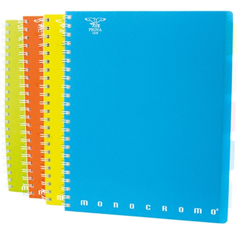 Pigna Monocromo PPL Fluo A4 100lapos kockás spirálfüzet Pigna Monocromo PPL Fluo A4 100lapos kockás spirálfüzet
