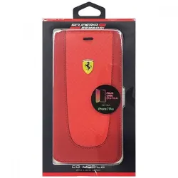 Ferrari SF Pit Stop iPhone 7 Plus flip tok piros (FEPIFLBKP7LRE)
