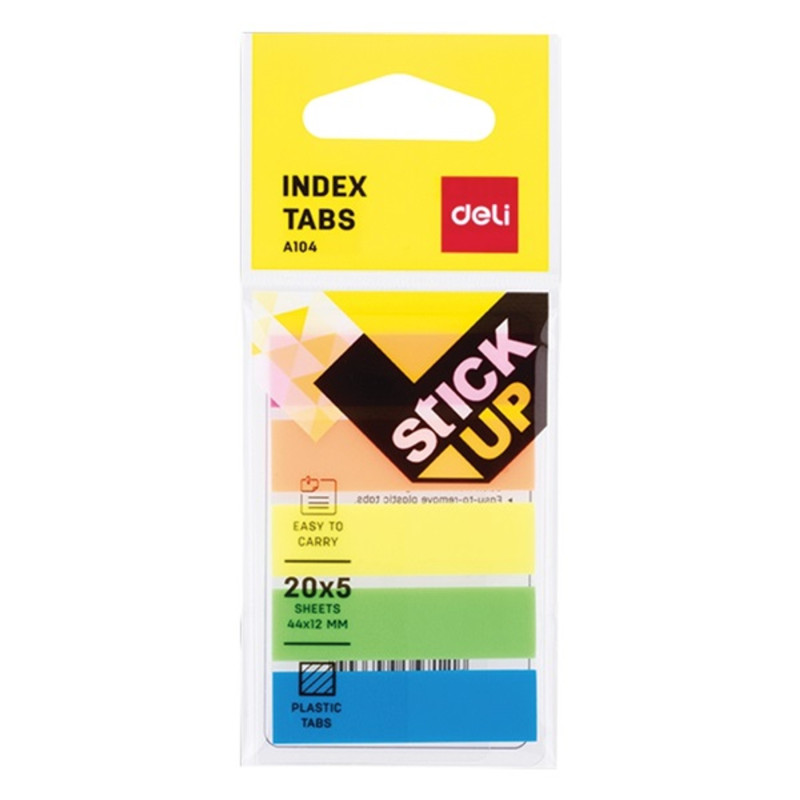 Deli 44x12mm 5x20lap színes jelölőcímke Deli 44x12mm 5x20lap színes jelölőcímke