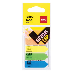 Deli 44x12mm nyíl 5x20lap színes jelölőcímke