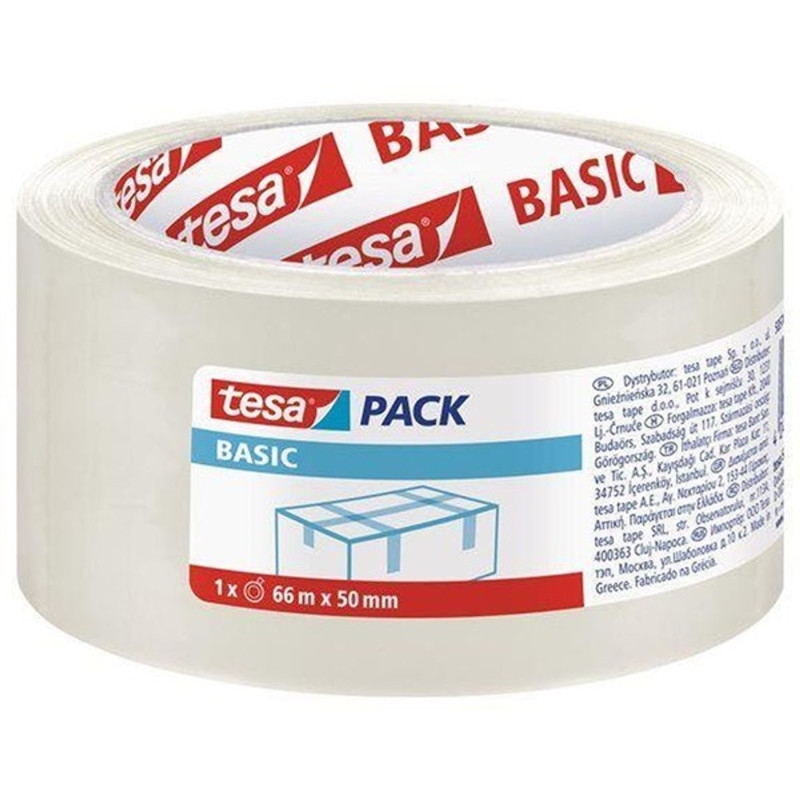 Tesa Basic 58570 50mmx66 m átlátszó csomagzáró szalag Tesa Basic 58570 50mmx66 m átlátszó csomagzáró szalag
