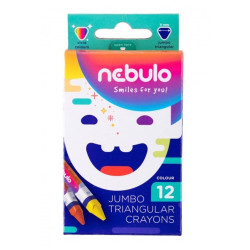 Nebuló "Jumbo" háromszög zsírkréta készlet 12db (NJZSK-TR-12)
