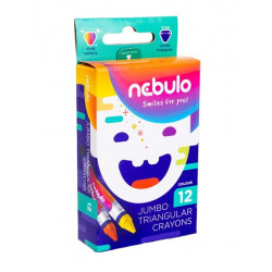Nebuló "Jumbo" háromszög zsírkréta készlet 12db (NJZSK-TR-12)
