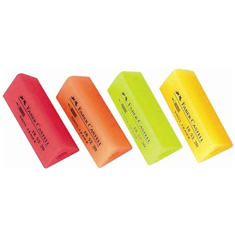 Faber-Castell háromszögletű neon ceruzafogó és radír Faber-Castell háromszögletű neon ceruzafogó és radír