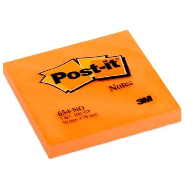 Post-it 76x76mm 100lap neon narancs jegyzettömb Post-it 76x76mm 100lap neon narancs jegyzettömb