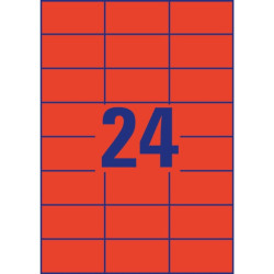 Avery 3448 70x37mm piros univerzális címke