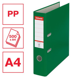 Esselte Economy Iratrendező 75 mm A4, PP/karton élvédő sínnel zöld (11256)