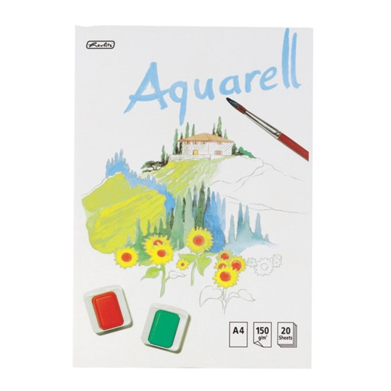 Herlitz A4 20lapos akvarell rajzblokk Herlitz A4 20lapos akvarell rajzblokk