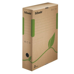 ESSELTE Archiváló doboz, A4, 80 mm, újrahasznosított karton,"Eco", barna