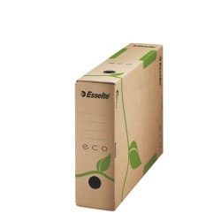 ESSELTE Archiváló doboz, A4, 80 mm, újrahasznosított karton,"Eco", barna