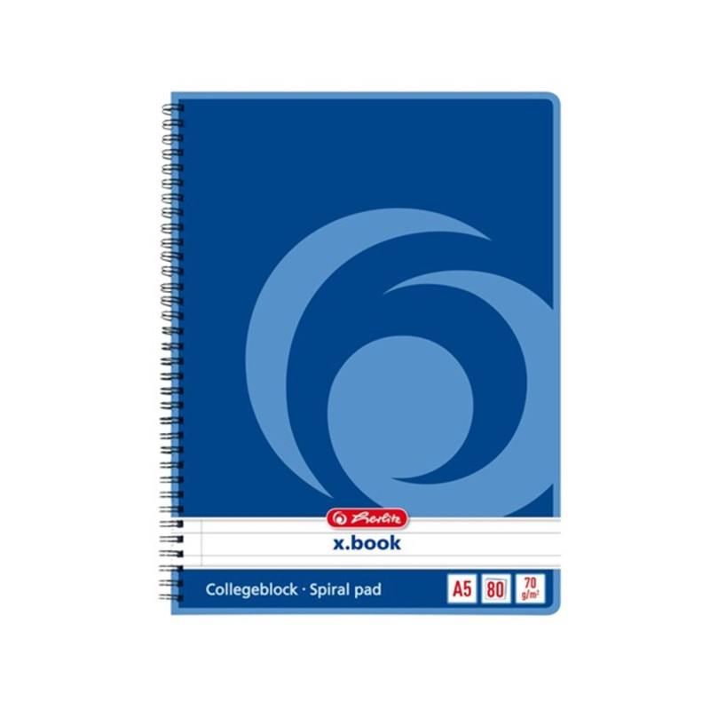 Herlitz College A5 80lapos lefűzhető vonalas spirálfüzet Herlitz College A5 80lapos lefűzhető vonalas spirálfüzet