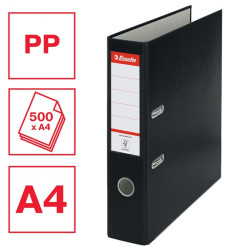 Esselte Economy Iratrendező 75 mm A4 PP/karton élvédő sínnel fekete (11257)