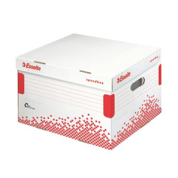 Archiváló konténer, L méret, újrahasznosított karton, ESSELTE "Speedbox", fehér