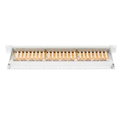 DIGITUS CAT6 24port 19" 1U kompakt szürke árnyékolt Patch Panel