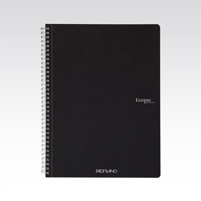 Fabriano Ecoqua A4 70lapos fekete kockás spirálfüzet Fabriano Ecoqua A4 70lapos fekete kockás spirálfüzet
