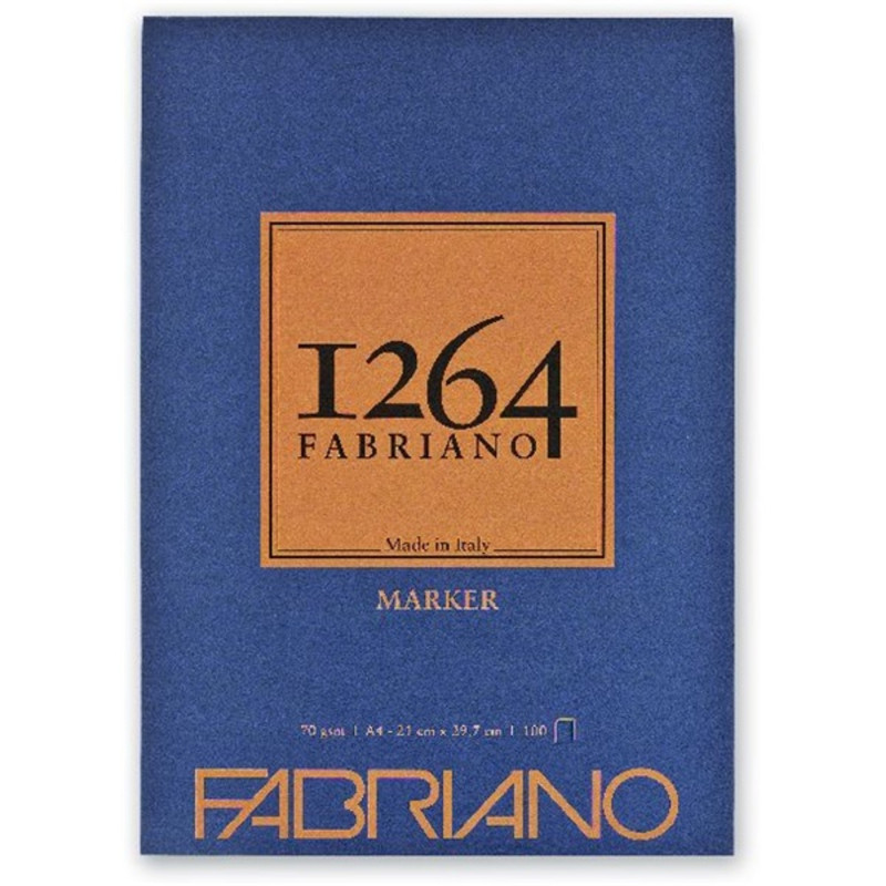 Fabriano 1264 Marker A4 70g/m2 100 lapos felül ragasztott tömb Fabriano 1264 Marker A4 70g/m2 100 lapos felül ragasztott tömb