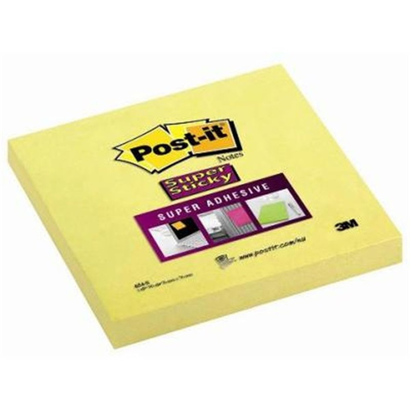 Post-it Super Sticky 654-S 76x76mm sárga jegyzettömb Post-it Super Sticky 654-S 76x76mm sárga jegyzettömb