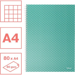Esselte ColourBreeze A4 kockás zöld spirálfüzet