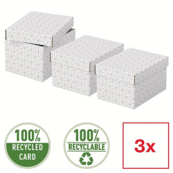 Esselte Home S méret 3db/csomag fehér tárolódoboz