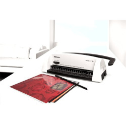 Spirálozógép, műanyag spirálkötéshez, manuális, 120lap, Fellowes® Starlet 2+