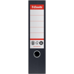 ESSELTE "No.1" iratrendező, 75 mm, A4, Co2-semleges, élvédő sínnel, fekete
