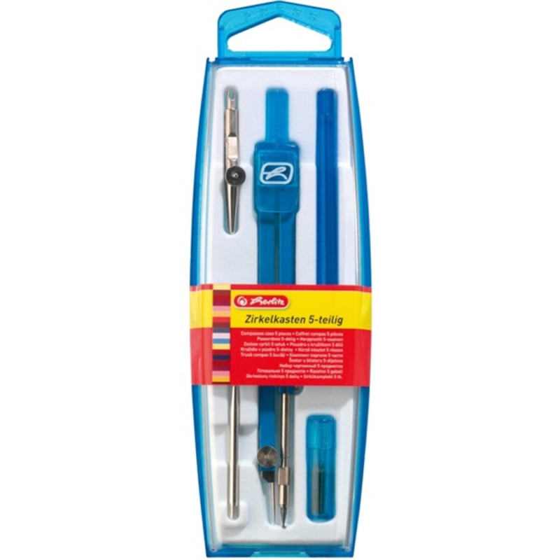 Herlitz 5 részes többszínű körzőkészlet Herlitz 5 részes többszínű körzőkészlet