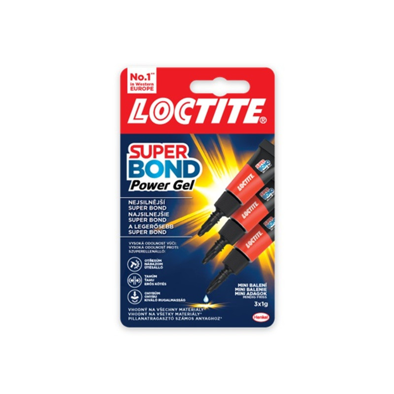 Henkel Loctite Super Bond Power Gél Mini Trio 3x1g pillanatragasztó Henkel Loctite Super Bond Power Gél Mini Trio 3x1g pillanatragasztó