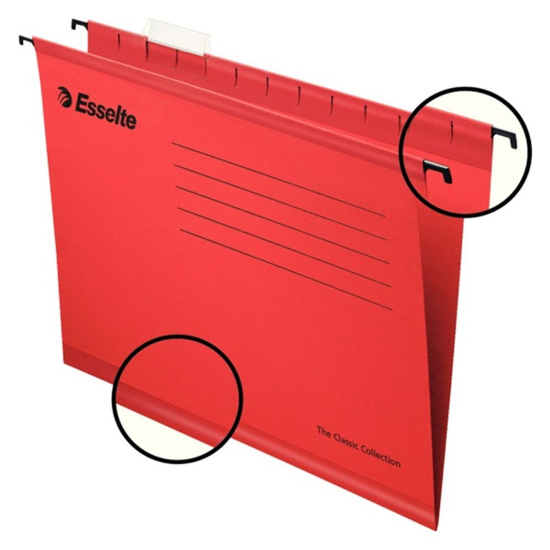 Esselte Pendaflex A4 standard 25db/cs piros függőmappa Esselte Pendaflex A4 standard 25db/cs piros függőmappa