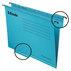 Függőmappa, újrahasznosított karton, A4, ESSELTE "Pendaflex Standard", kék 25 db
