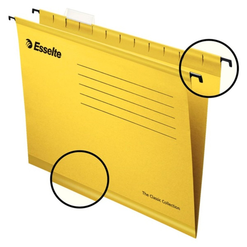Függőmappa, újrahasznosított karton, A4, ESSELTE "Pendaflex Standard", sárga 25 db Függőmappa, újrahasznosított karton, A4, ESSELTE "Pendaflex Standard", sárga 25 db