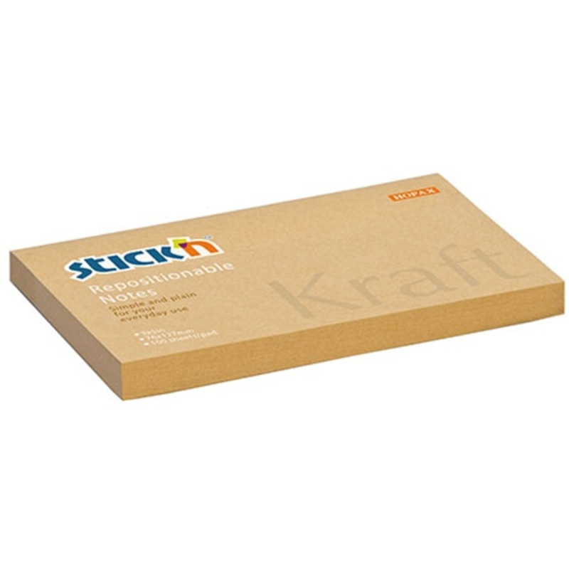Stick`N KraftNotes 76x127 mm 100 lap öntapadós natúr újrahasznosított jegyzettömb Stick`N KraftNotes 76x127 mm 100 lap öntapadós natúr újrahasznosított jegyzettömb