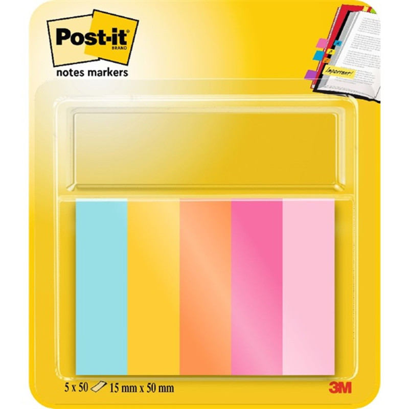 Post-it Beachside 15x50mm 5x50lap vegyes jelölőlap Post-it Beachside 15x50mm 5x50lap vegyes jelölőlap