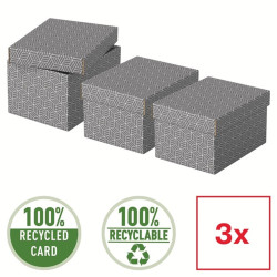 Esselte Home tárolódoboz S-es méret 3db szürke (628281)